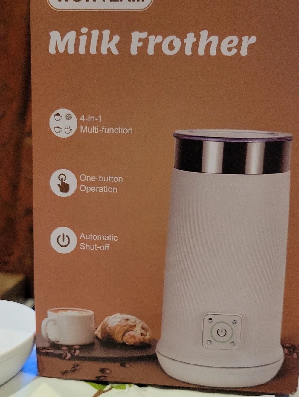 Milk Frother NWT In Orig.box/ Never Used! White& Stainless